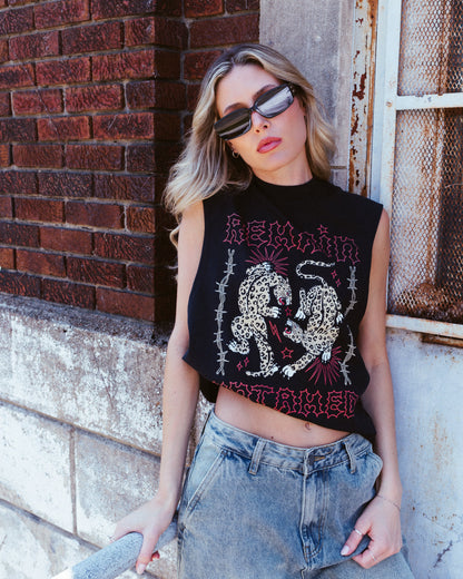 Untamed Cropped Sleeveless Tee
