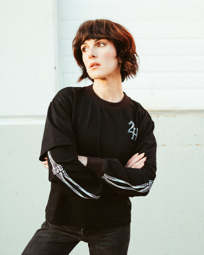 Bones Layered Longsleeve (BLACK)