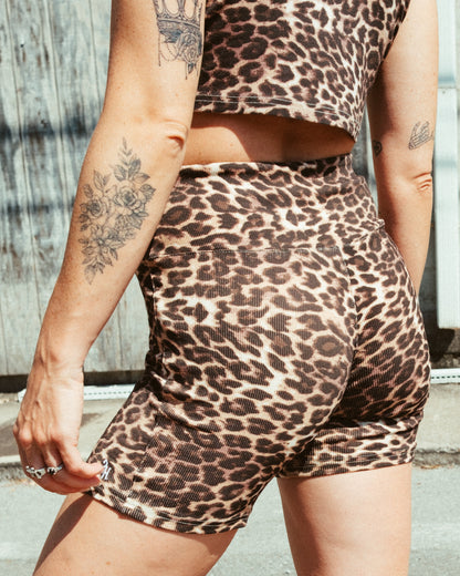 Leopard Ribbed Cotton Set