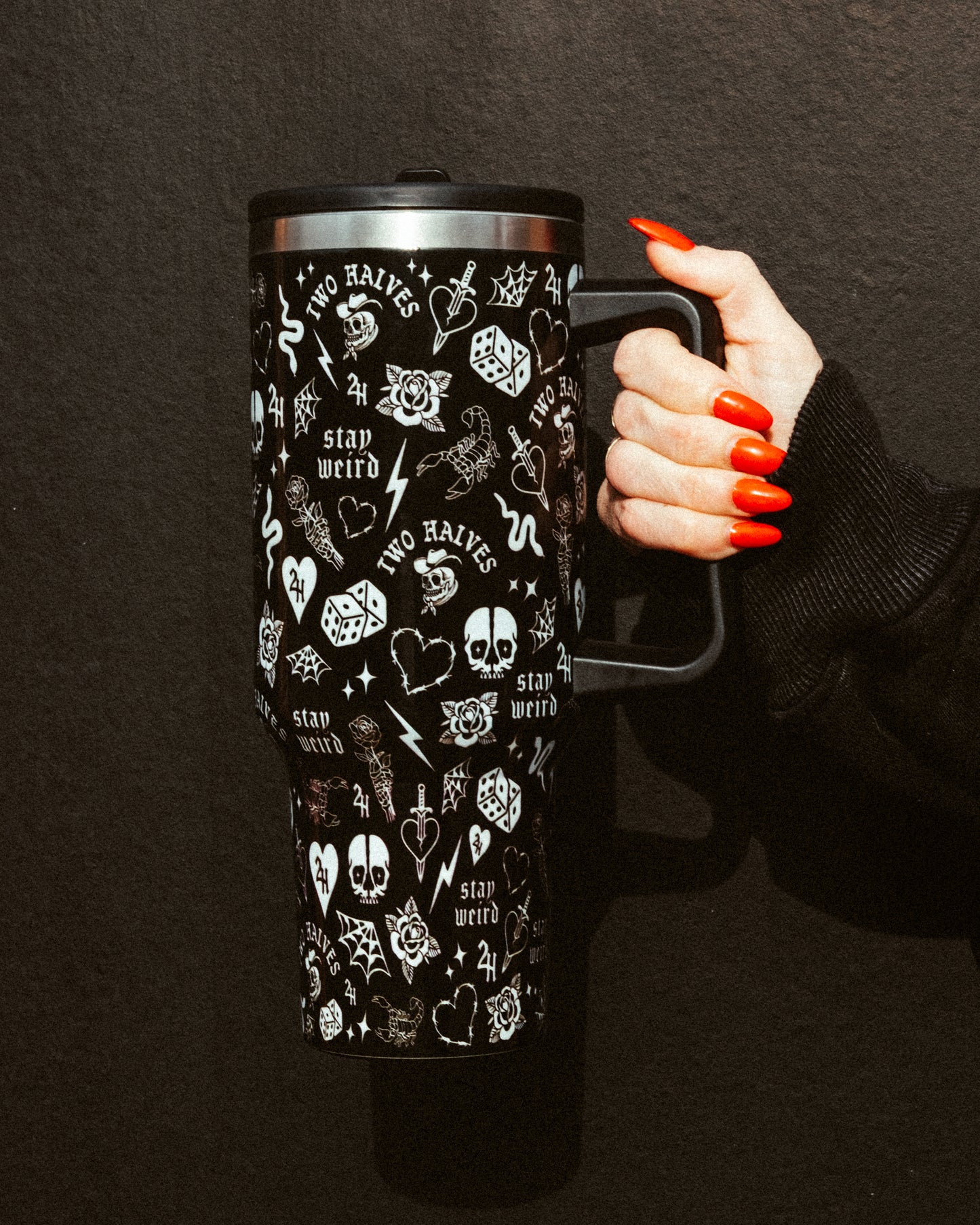 Flash Tattoo 40oz Tumbler with Handle