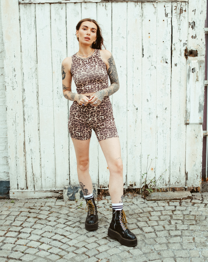 Leopard Ribbed Cotton Set
