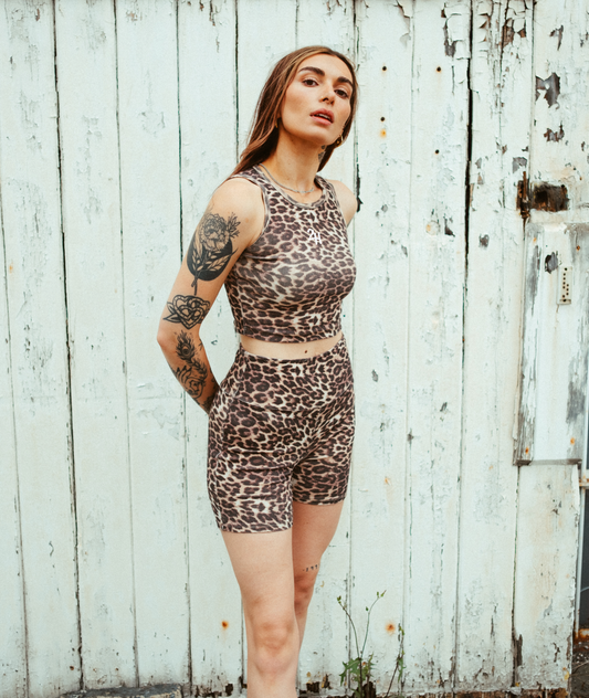 Leopard Ribbed Cotton Set