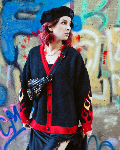 Flaming Heart Cardigan