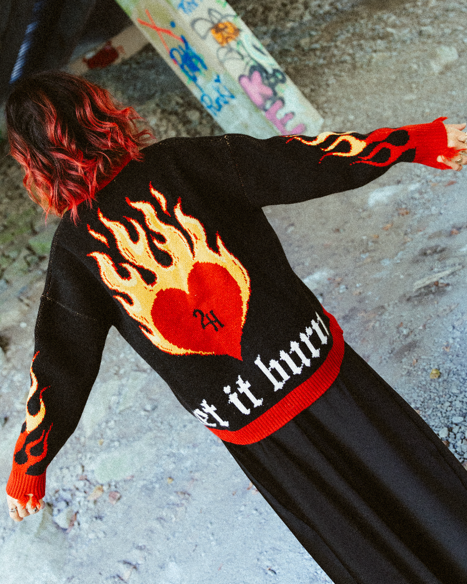 Flaming Heart Cardigan