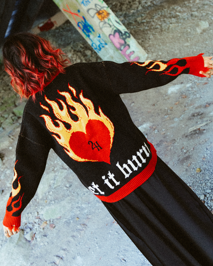 Flaming Heart Cardigan