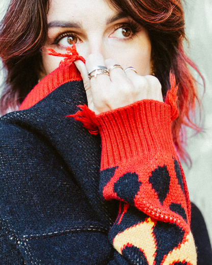 Flaming Heart Cardigan