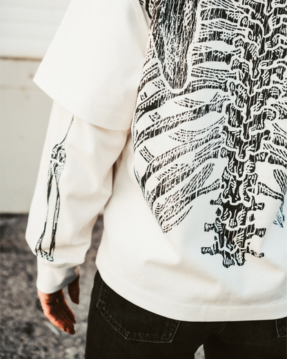 Bones Layered Longsleeve (WHITE)