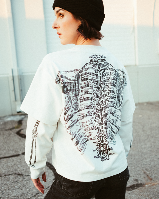 Bones Layered Longsleeve (WHITE)
