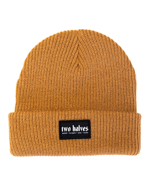 The Essential Ribbed Beanie in Camel