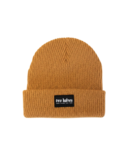 The Essential Ribbed Beanie in Camel