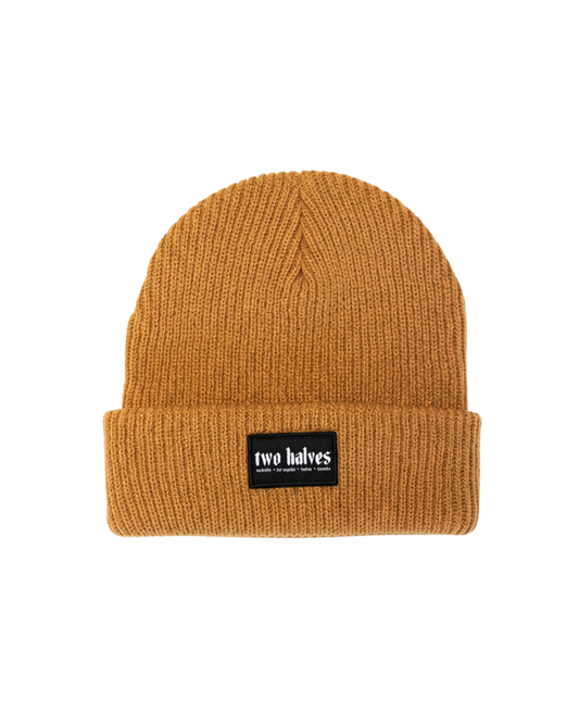 The Essential Ribbed Beanie in Camel