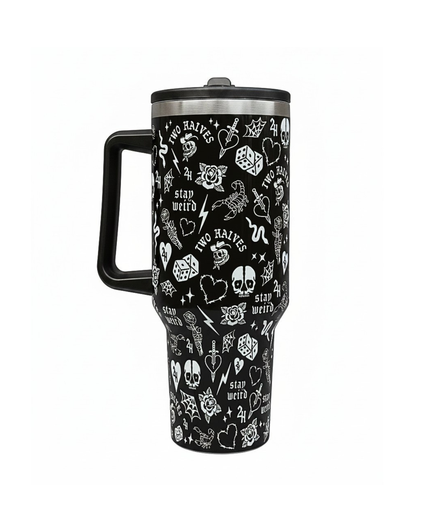 Flash Tattoo 40oz Tumbler with Handle