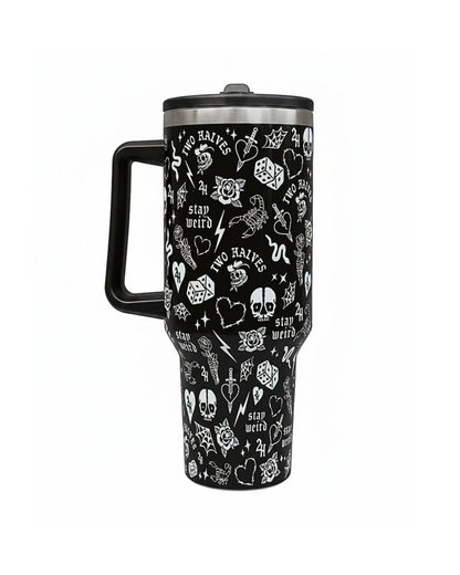 Flash Tattoo 40oz Tumbler with Handle