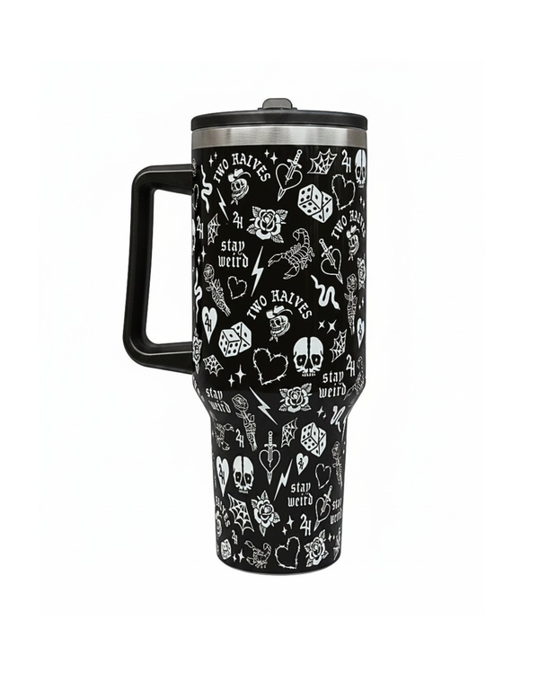 Flash Tattoo 40oz Tumbler with Handle