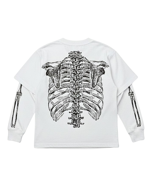 Bones Layered Longsleeve (WHITE)