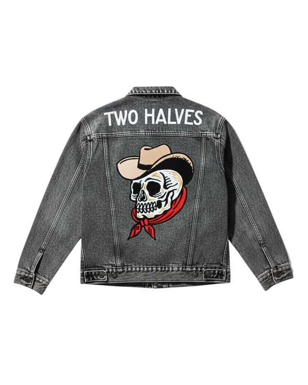 Skelly Cowboy Jacket (Acid Washed Black)